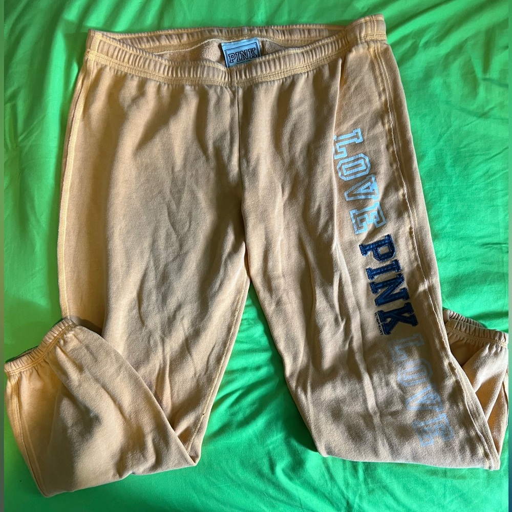 PINK sweatpants orange size large